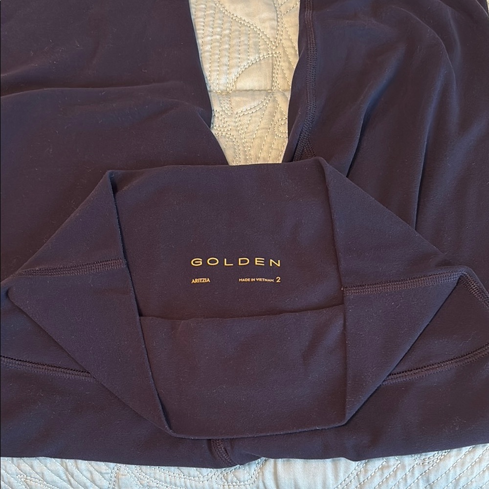 Aritzia Golden Navy Blue Leggings